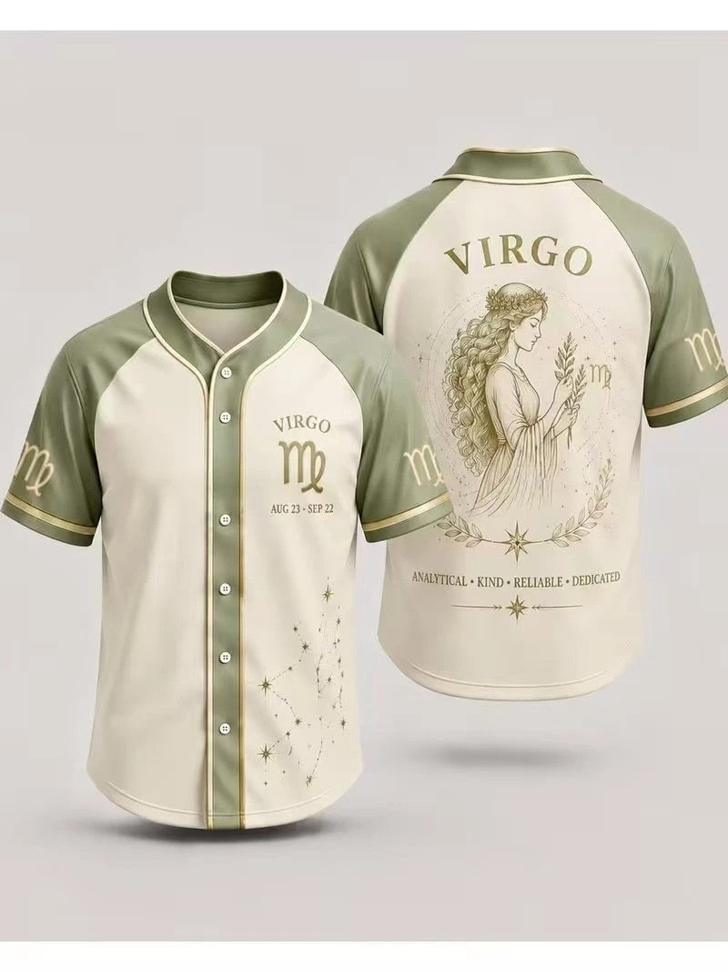 Zodiac Sign Astrology Baseball Jersey