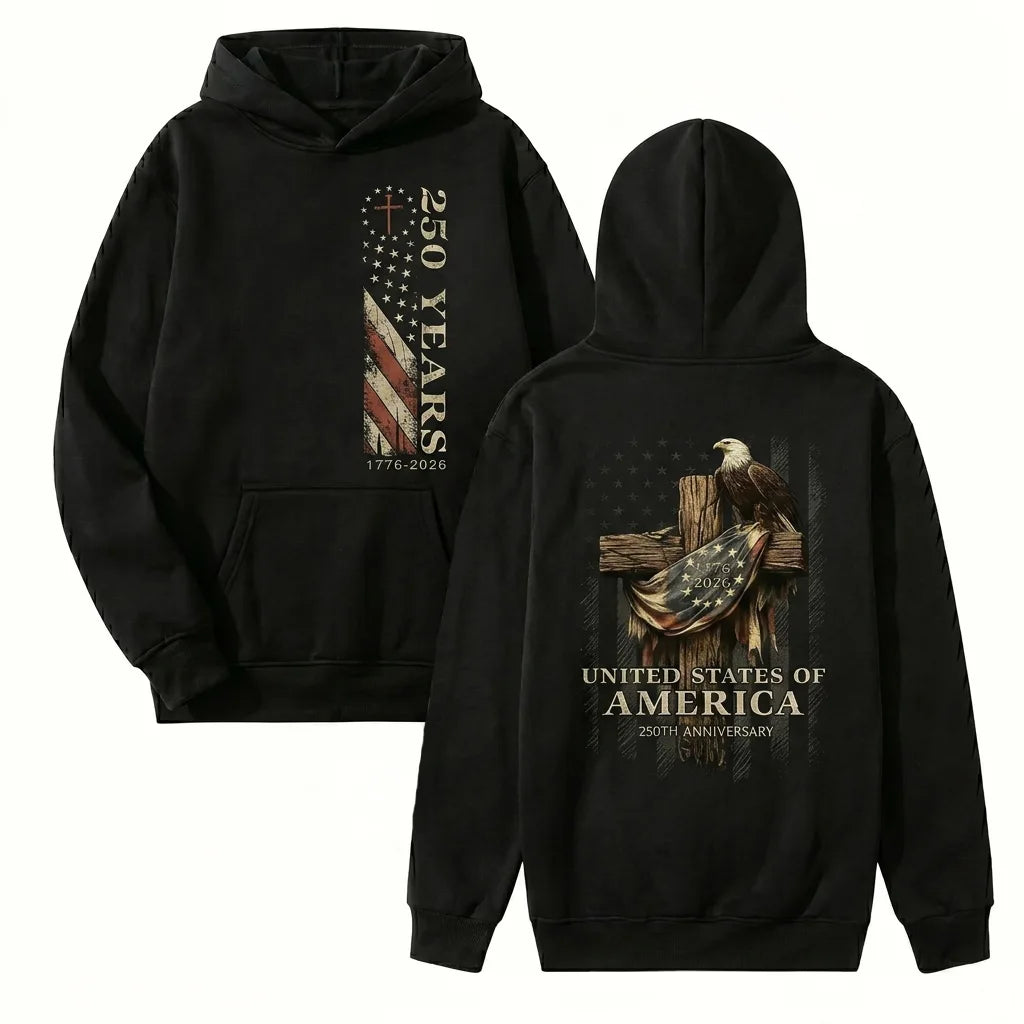 Patriotic Celebrating 250 Years Featuring American Flag And Eagle T-Shirt / Sweatshirt / Hoodie