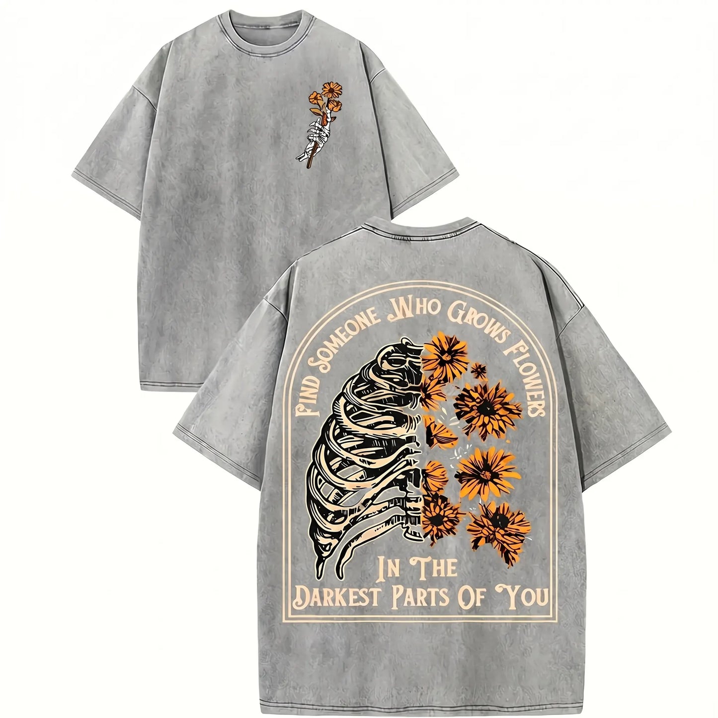 Find Someone Who Grows Flowers Rib Sunflowers Pattern T-Shirt / Sweatshirt / Hoodie