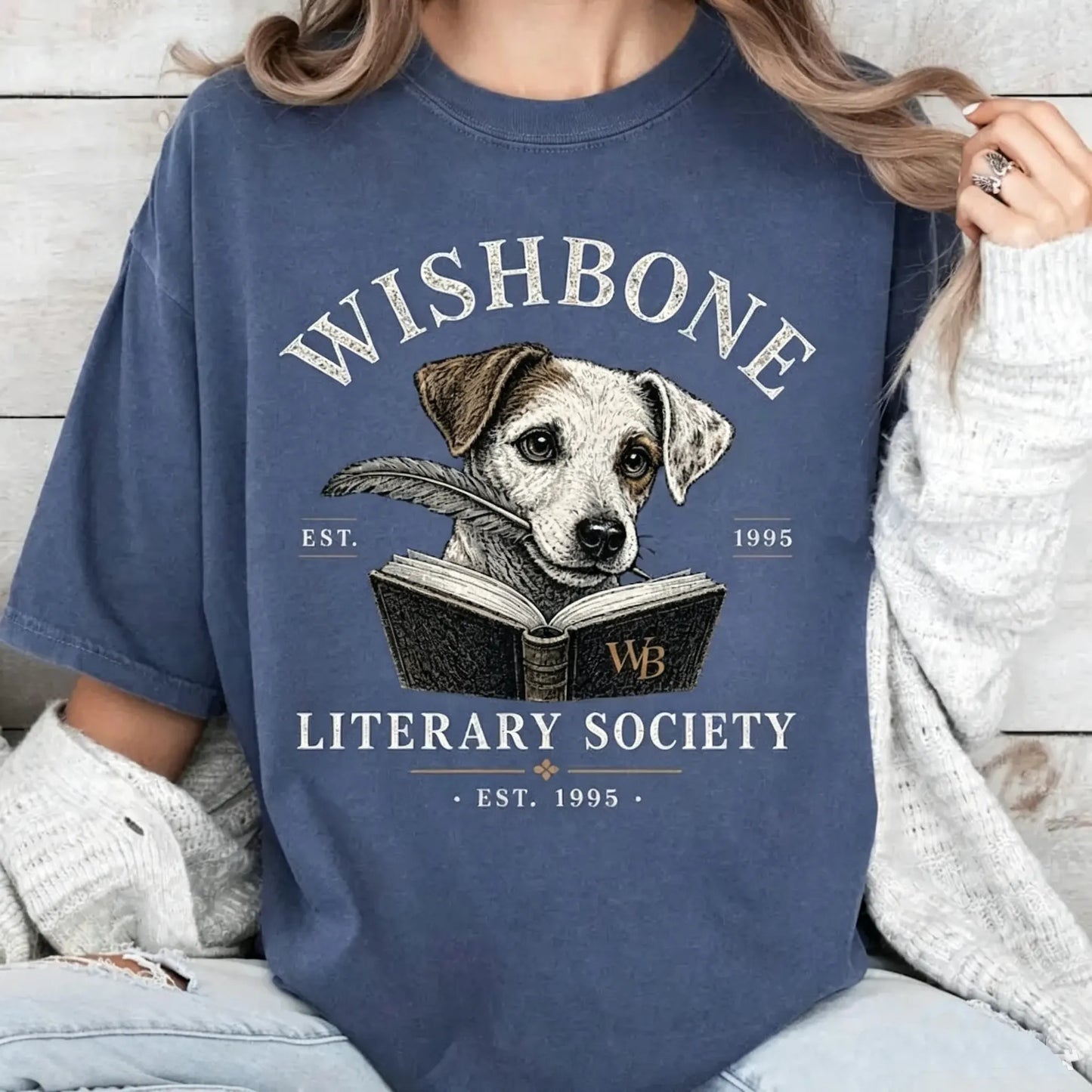 Wishbone Dog Vintage Literary Society T-Shirt / Sweatshirt / Hoodie