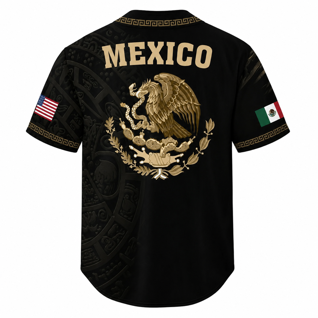 Mexico Eagle Baseball Jersey – Patriotic Mexican Vintage Button-Up Shirt