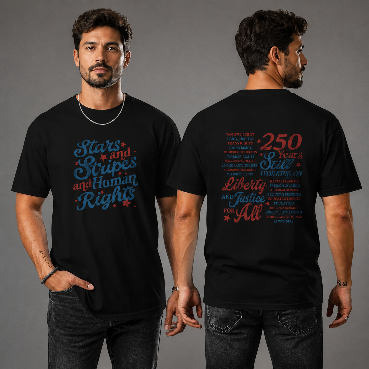 Stars Stripes And Human Rights T-Shirt / Sweatshirt / Hoodie