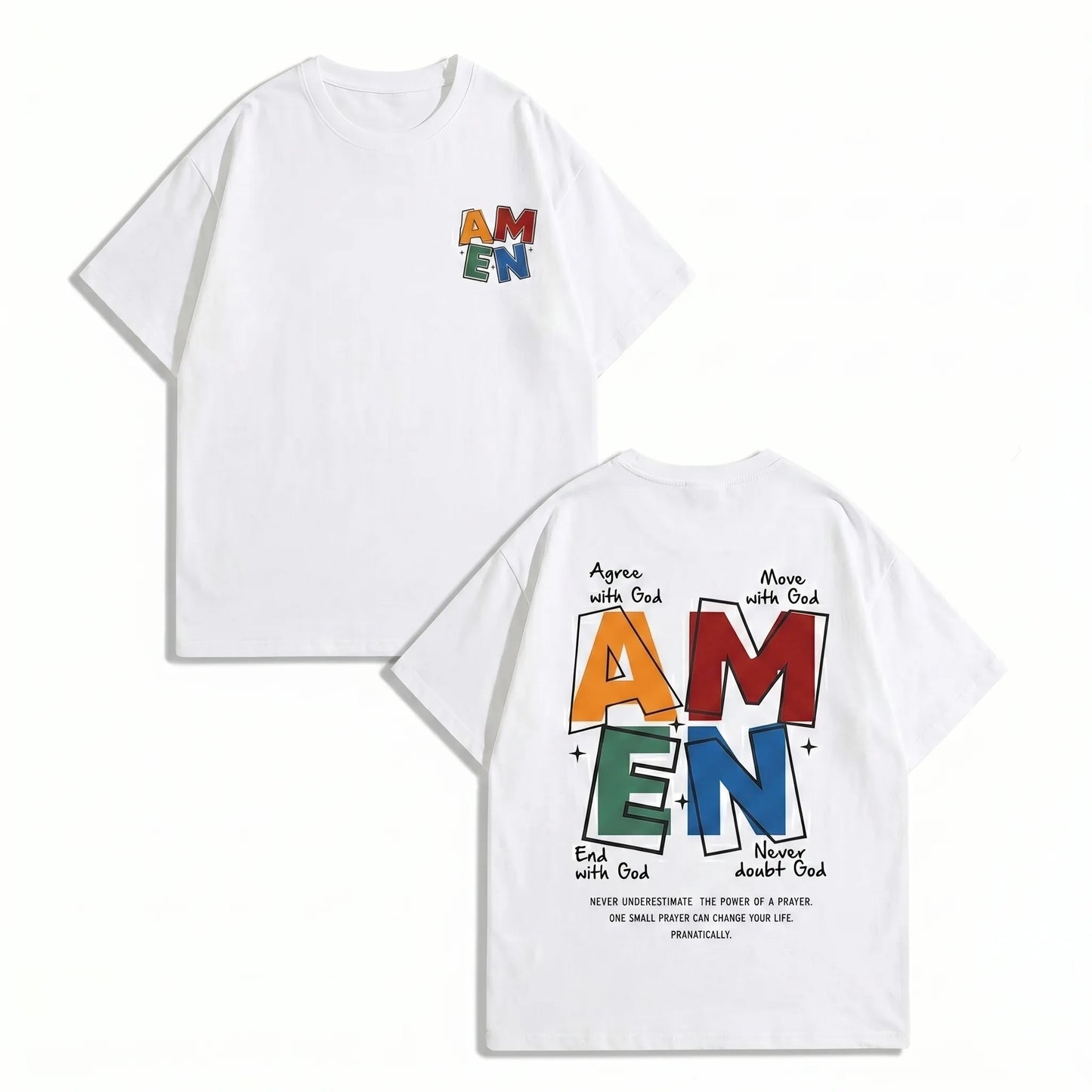 Amen Agree With God Faith Retro Christian Graphic T-Shirt / Sweatshirt / Hoodie