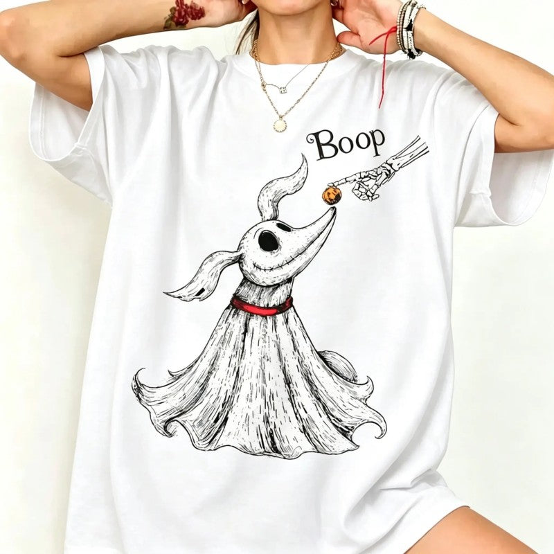 Zero Dog Boop Skeleton Hand Funny Halloween Trip T-Shirt / Sweatshirt / Hoodie