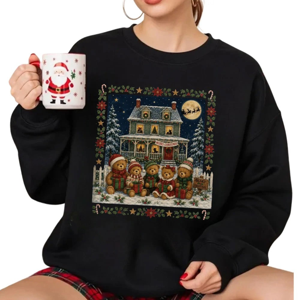 Vintage Christmas Bears Holiday T-Shirt / Sweatshirt / Hoodie