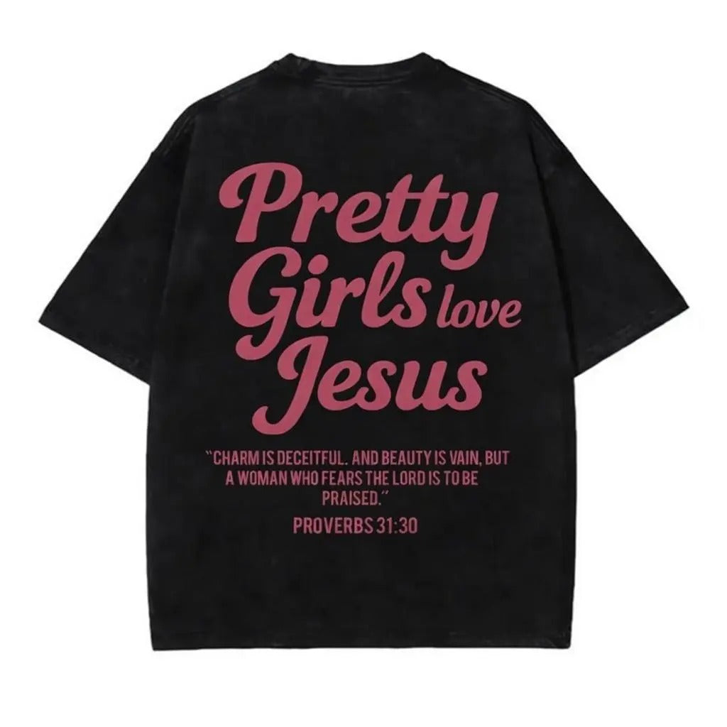 Pretty Girls Love Jesus Vintage Graphic T-Shirt / Sweatshirt / Hoodie