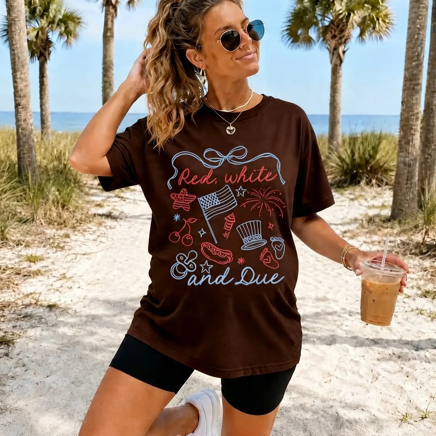 Red White And Blue 4th of July Pregnancy Reveal T-Shirt / Sweatshirt / Hoodie