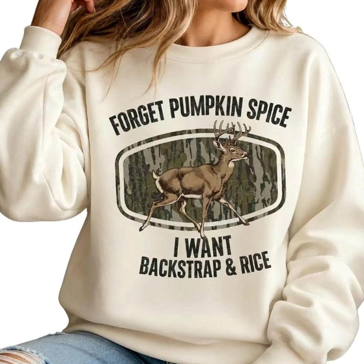 Deer Hunting Backstrap And Rice Graphic T-Shirt / Sweatshirt / Hoodie