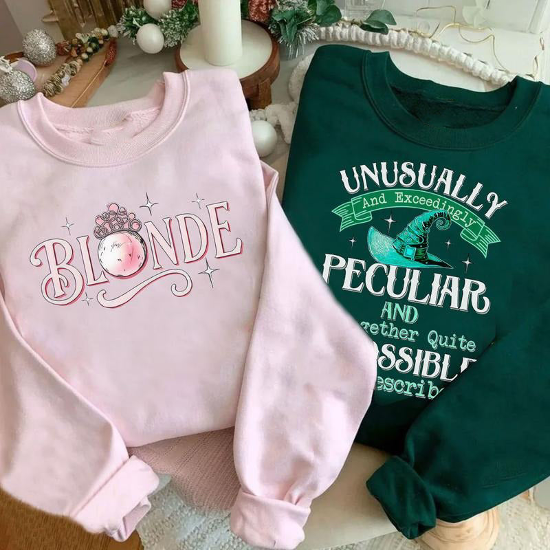 Matching Witchy Blonde Good Witch of the North Pink & Green Couple T-Shirt / Sweatshirt / Hoodie