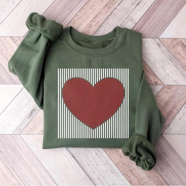 Retro Valentines Heart Cute Love Design T-Shirt / Sweatshirt / Hoodie