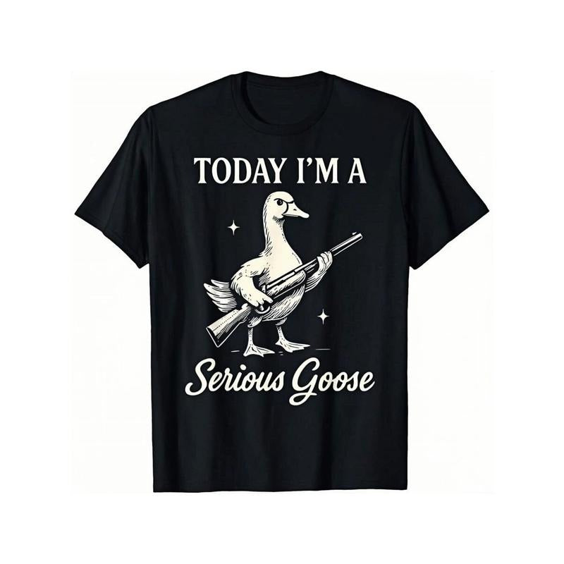 Serious Goose Graphic Funny Animal Art Quirky Casual Wear Unisex T-Shirt / Sweatshirt / Hoodie