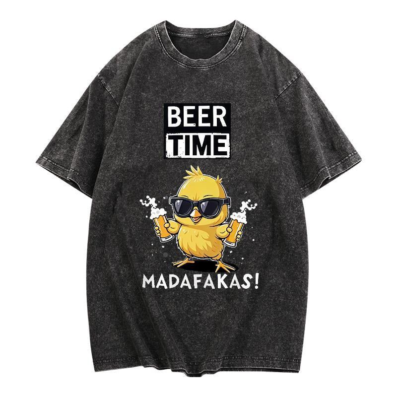 Light and Fun Beer Time Chicken Print T-Shirt / Sweatshirt / Hoodie