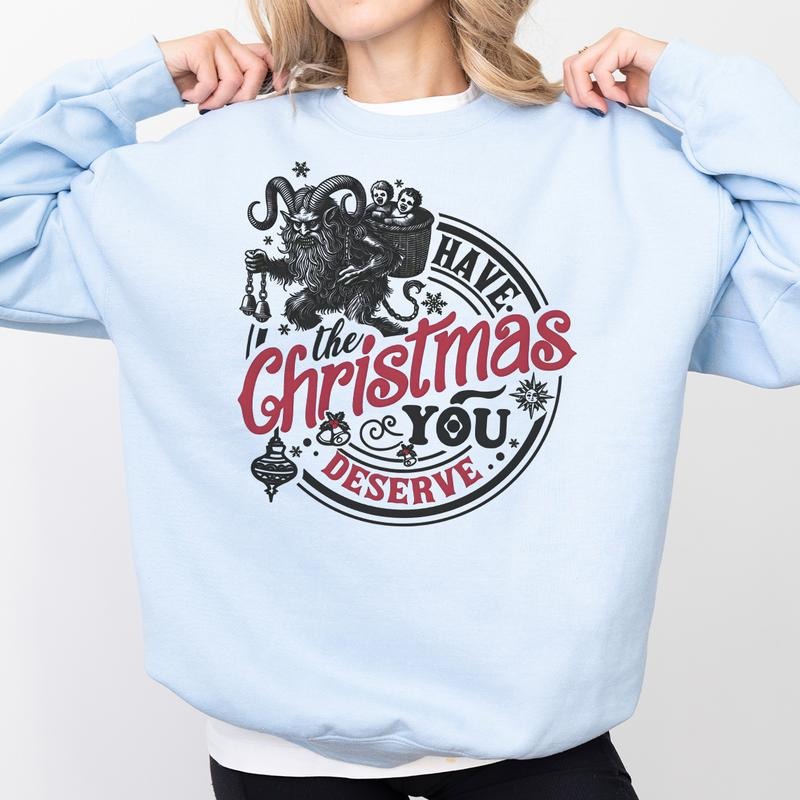 Krampus Christmas Funny Spooky Dark Humor Gift T-Shirt / Sweatshirt / Hoodie