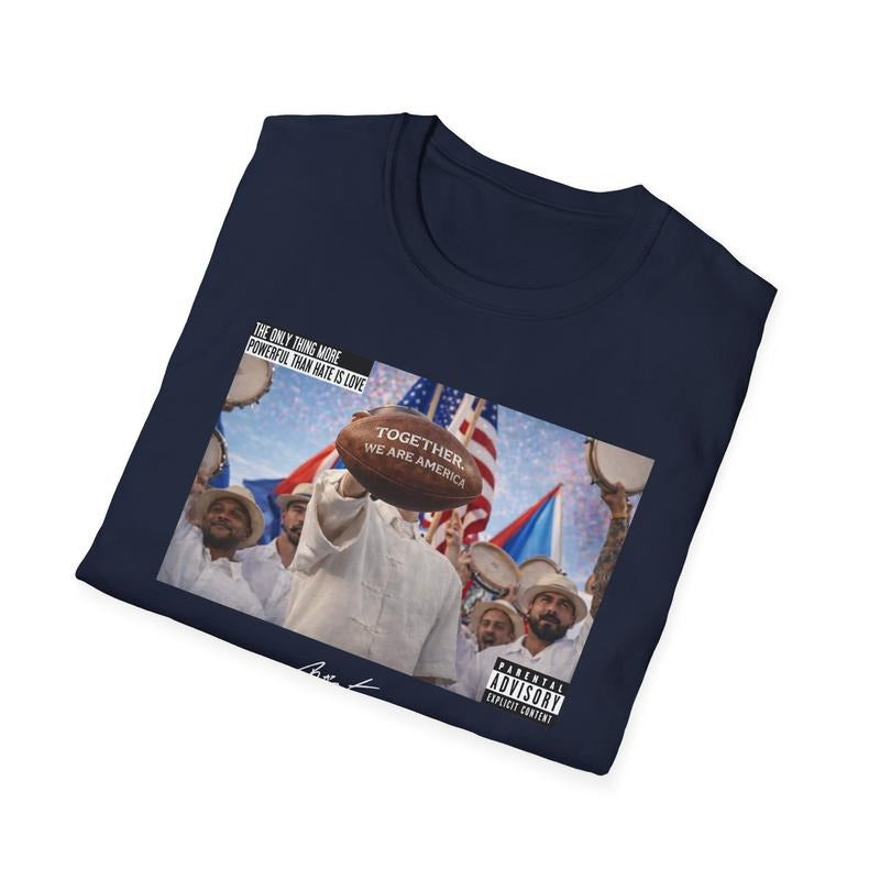 The Only Thing More Powerful Than Hate Is Love Together We Are America Retro T-Shirt / Sweatshirt / Hoodie