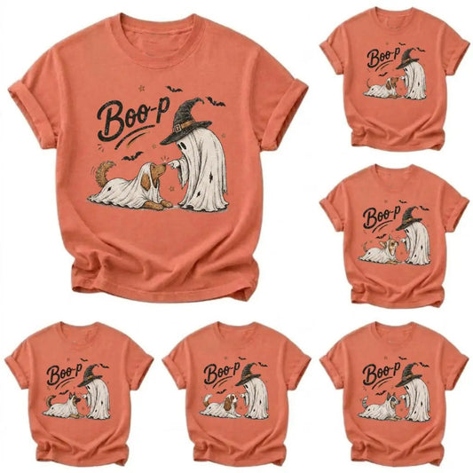 Funny Halloween Dog Mom Boo-p Ghost Dog  T-Shirt / Sweatshirt / Hoodie