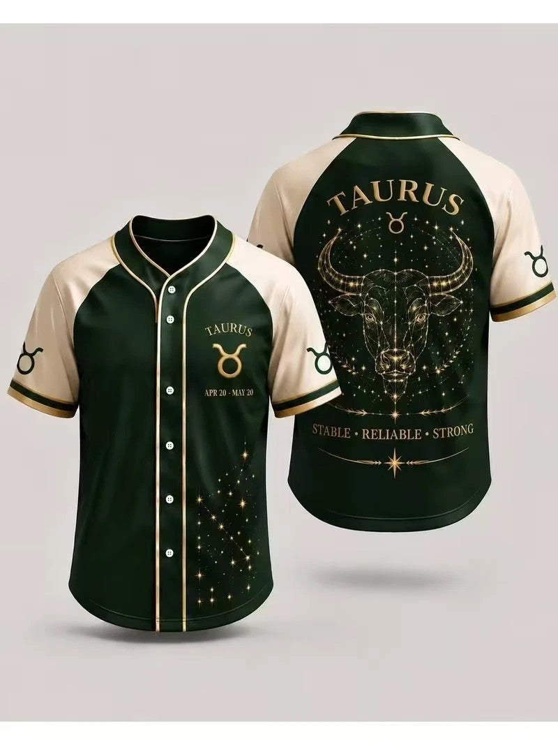 Zodiac Sign Astrology Baseball Jersey