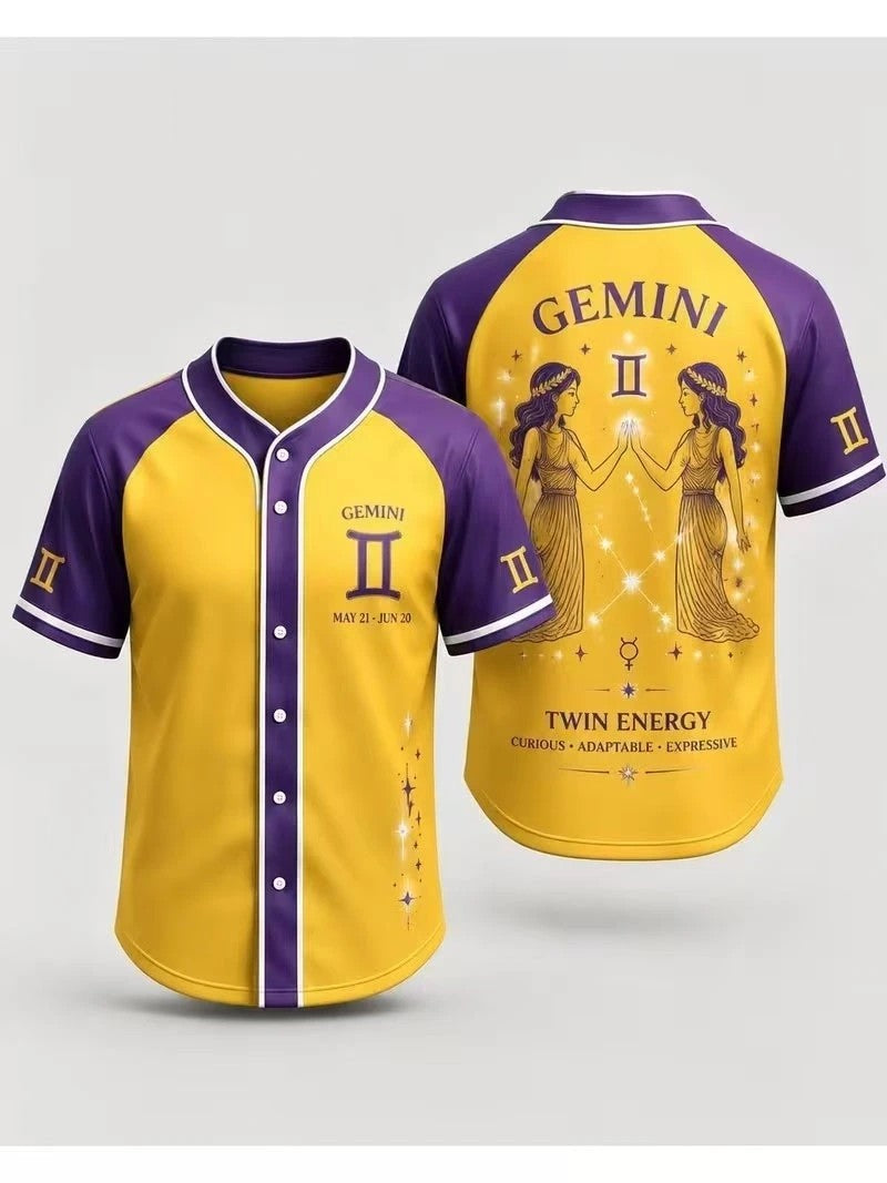 Zodiac Sign Astrology Baseball Jersey