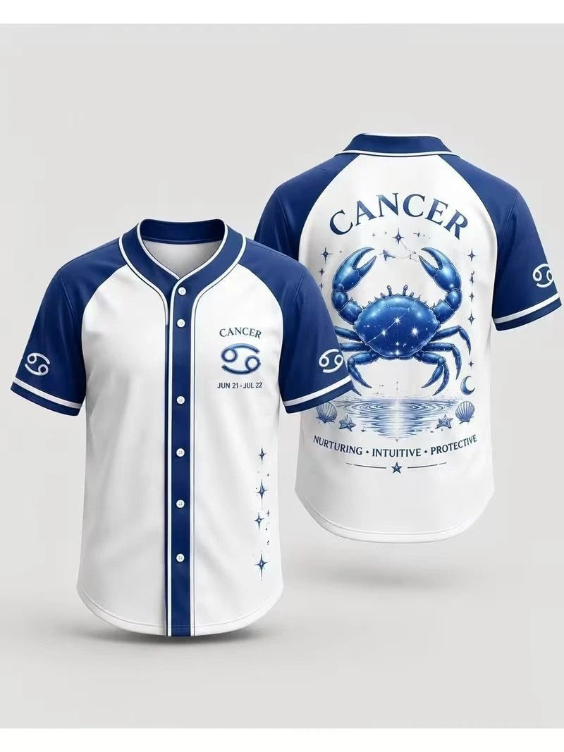 Zodiac Sign Astrology Baseball Jersey