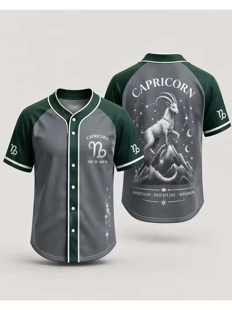 Zodiac Sign Astrology Baseball Jersey