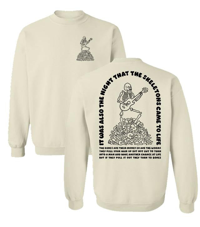 The Night That The Skeletons Came To Life Funny Unisex Casual T-Shirt / Sweatshirt / Hoodie