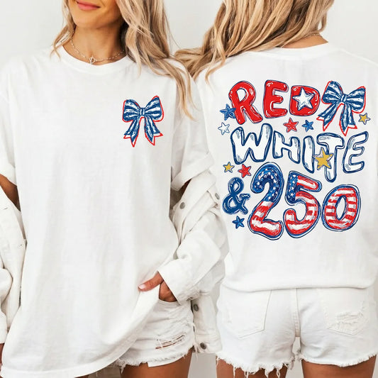 Red White And 250 Patriotic Graphic T-Shirt / Sweatshirt / Hoodie