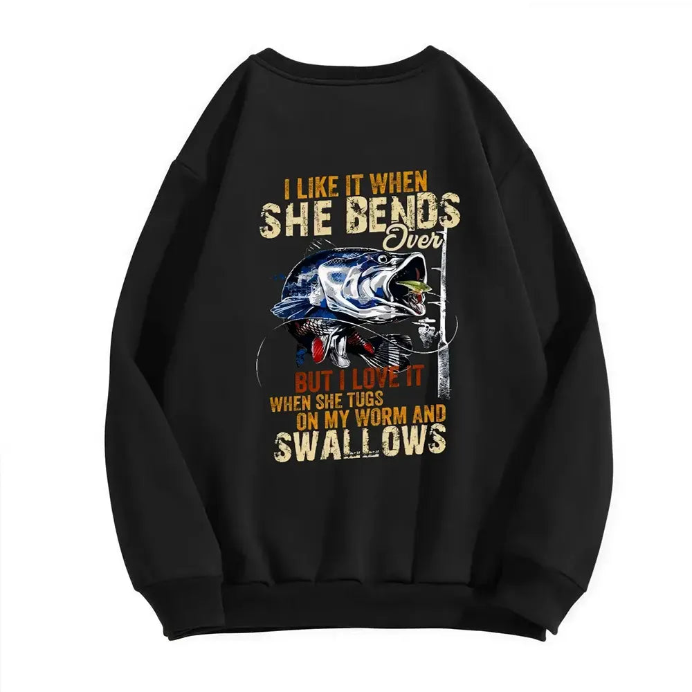 Tugs My Worm Largemouth Bass Humor T-Shirt / Sweatshirt / Hoodie