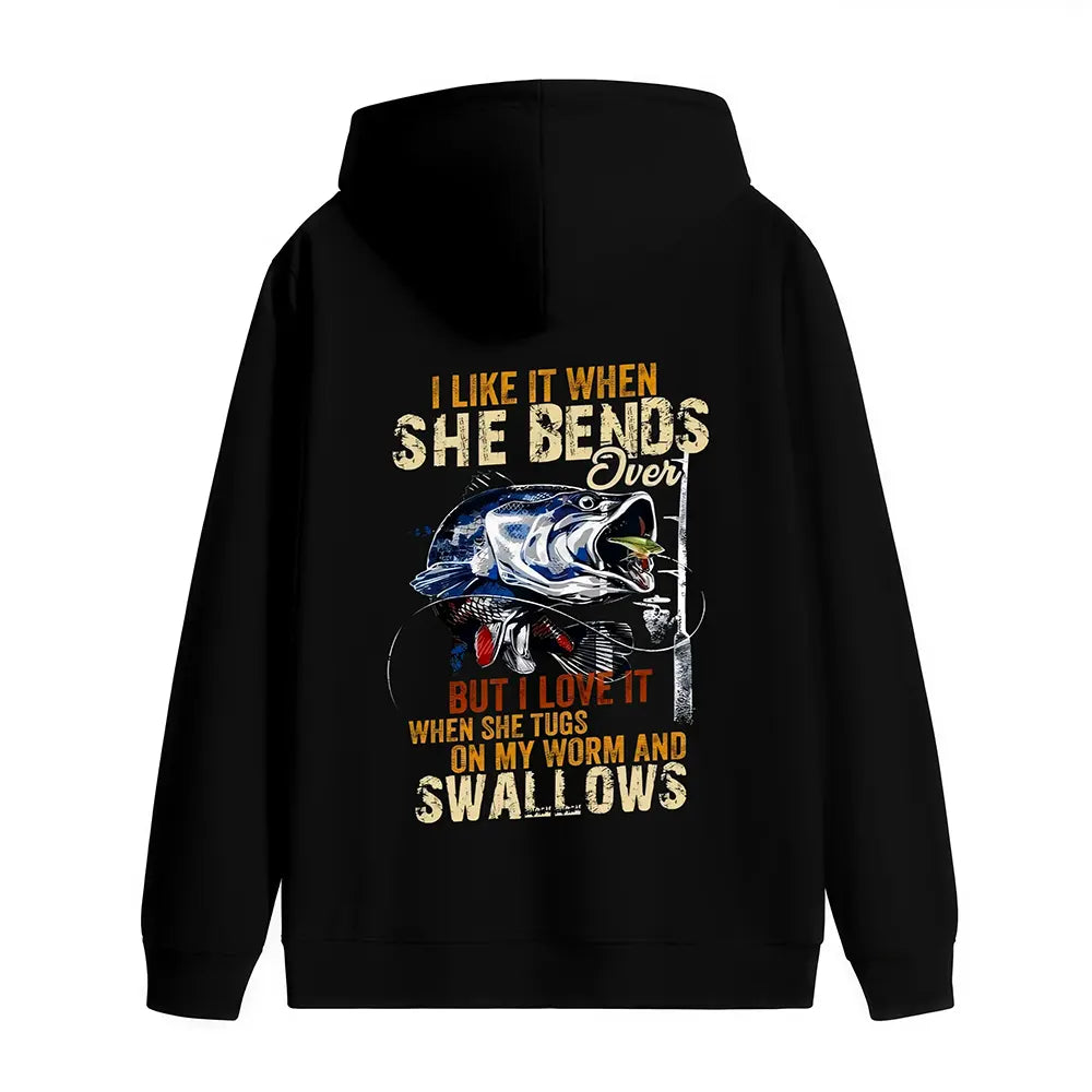 Tugs My Worm Largemouth Bass Humor T-Shirt / Sweatshirt / Hoodie