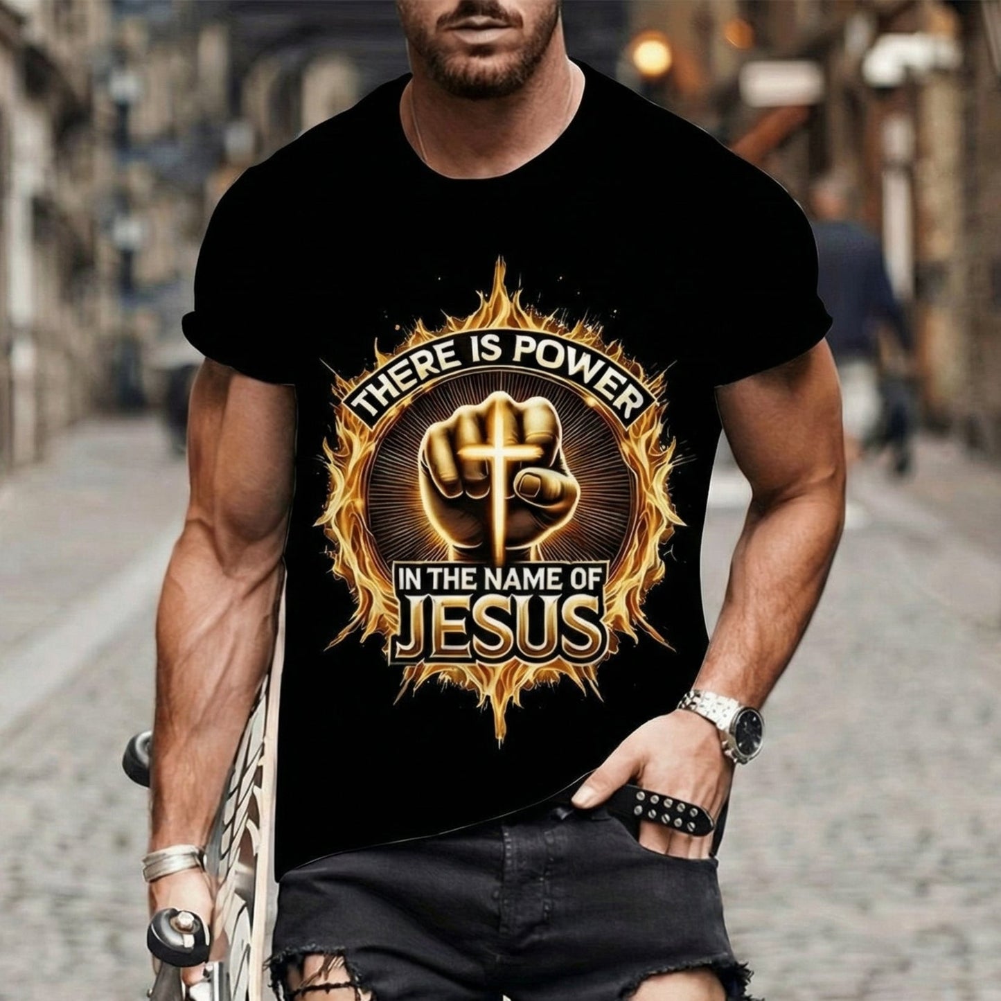 There Is Power In The Name Of Jesus Faith Christian T-Shirt / Sweatshirt / Hoodie