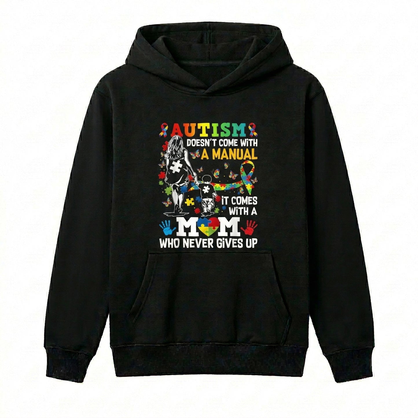 Autism Awareness Never Gives Up Inspirational Women Graphic T-Shirt / Sweatshirt / Hoodie