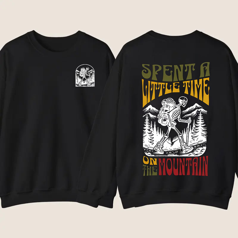 Wander Mountains Retro Skeleton Hiker Graphic Adventure Hiking Lover T-Shirt / Sweatshirt / Hoodie