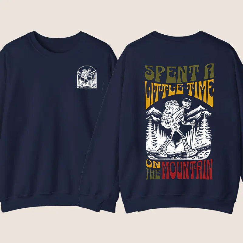 Wander Mountains Retro Skeleton Hiker Graphic Adventure Hiking Lover T-Shirt / Sweatshirt / Hoodie