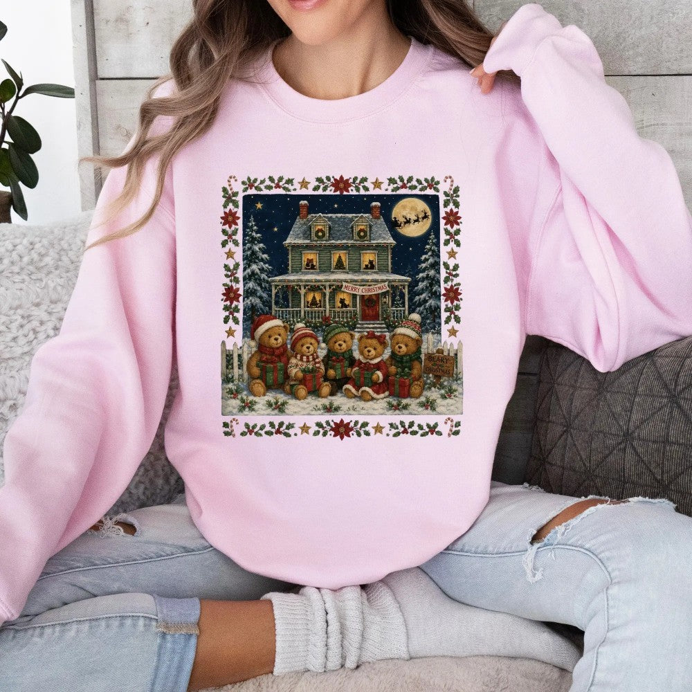 Vintage Christmas Bears Holiday T-Shirt / Sweatshirt / Hoodie