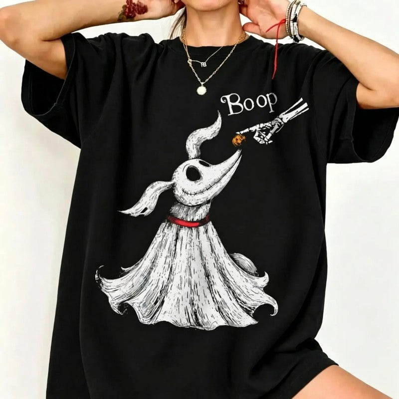 Zero Dog Boop Skeleton Hand Funny Halloween Trip T-Shirt / Sweatshirt / Hoodie