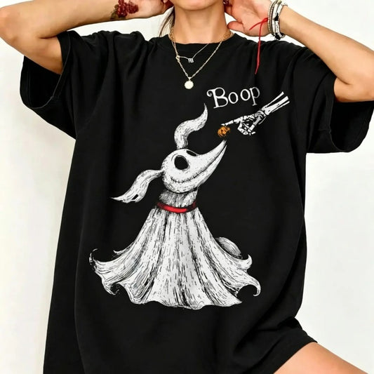 Zero Dog Boop Skeleton Hand Funny Halloween Trip T-Shirt / Sweatshirt / Hoodie