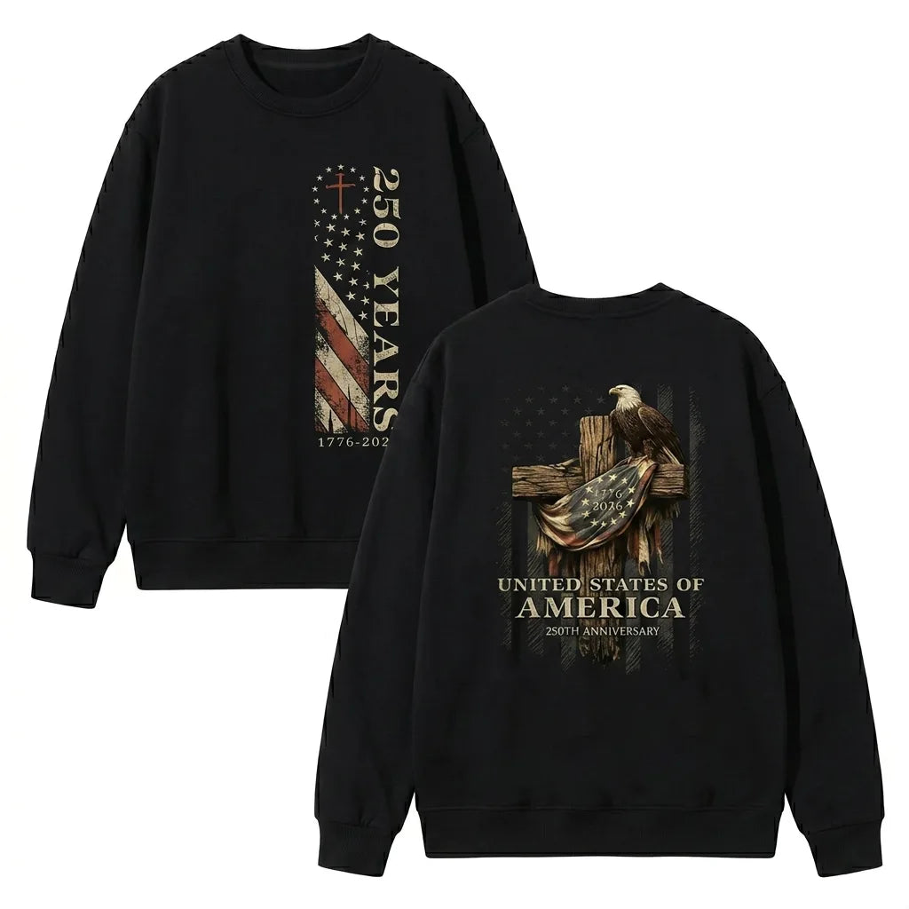 Patriotic Celebrating 250 Years Featuring American Flag And Eagle T-Shirt / Sweatshirt / Hoodie