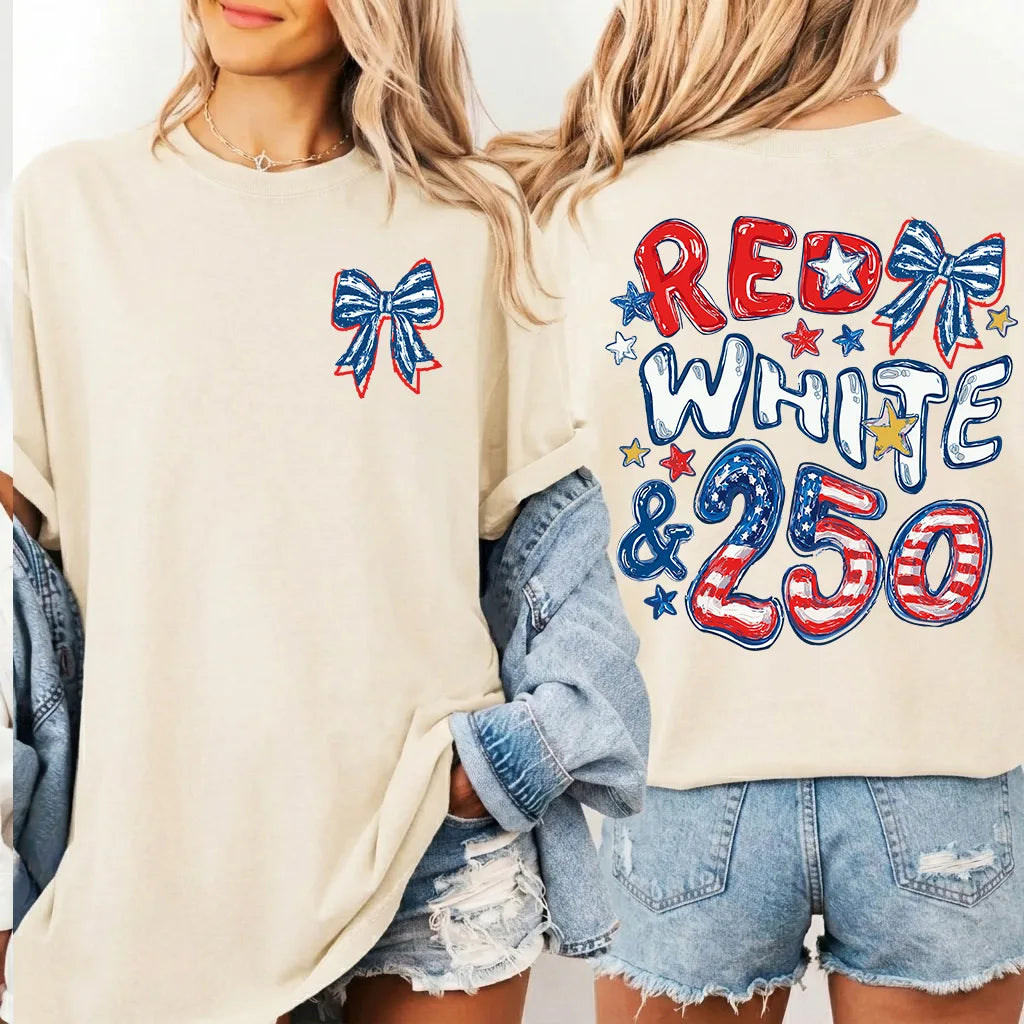 Red White And 250 Patriotic Graphic T-Shirt / Sweatshirt / Hoodie