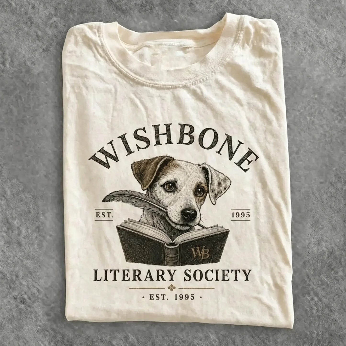 Wishbone Dog Vintage Literary Society T-Shirt / Sweatshirt / Hoodie
