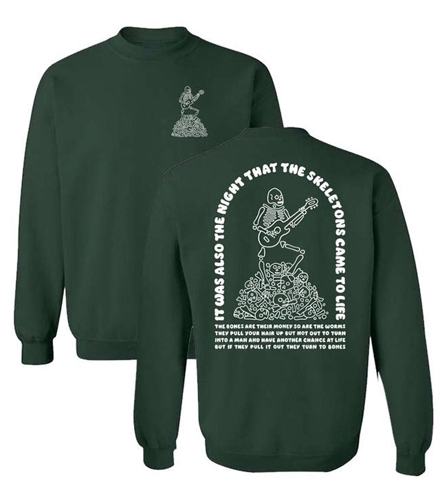 The Night That The Skeletons Came To Life Funny Unisex Casual T-Shirt / Sweatshirt / Hoodie