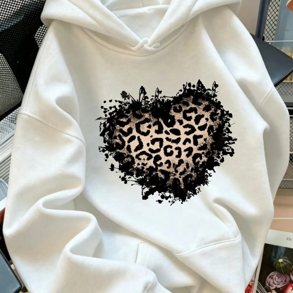 Vintage Leopard Print Heart T-Shirt / Sweatshirt / Hoodie