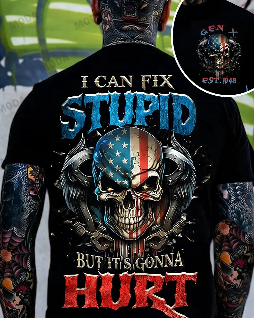 Generation X Men's Casual Custom Year Skull T-Shirt / Sweatshirt / Hoodie