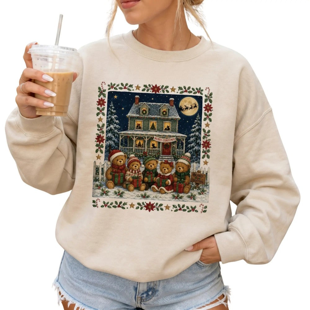 Vintage Christmas Bears Holiday T-Shirt / Sweatshirt / Hoodie