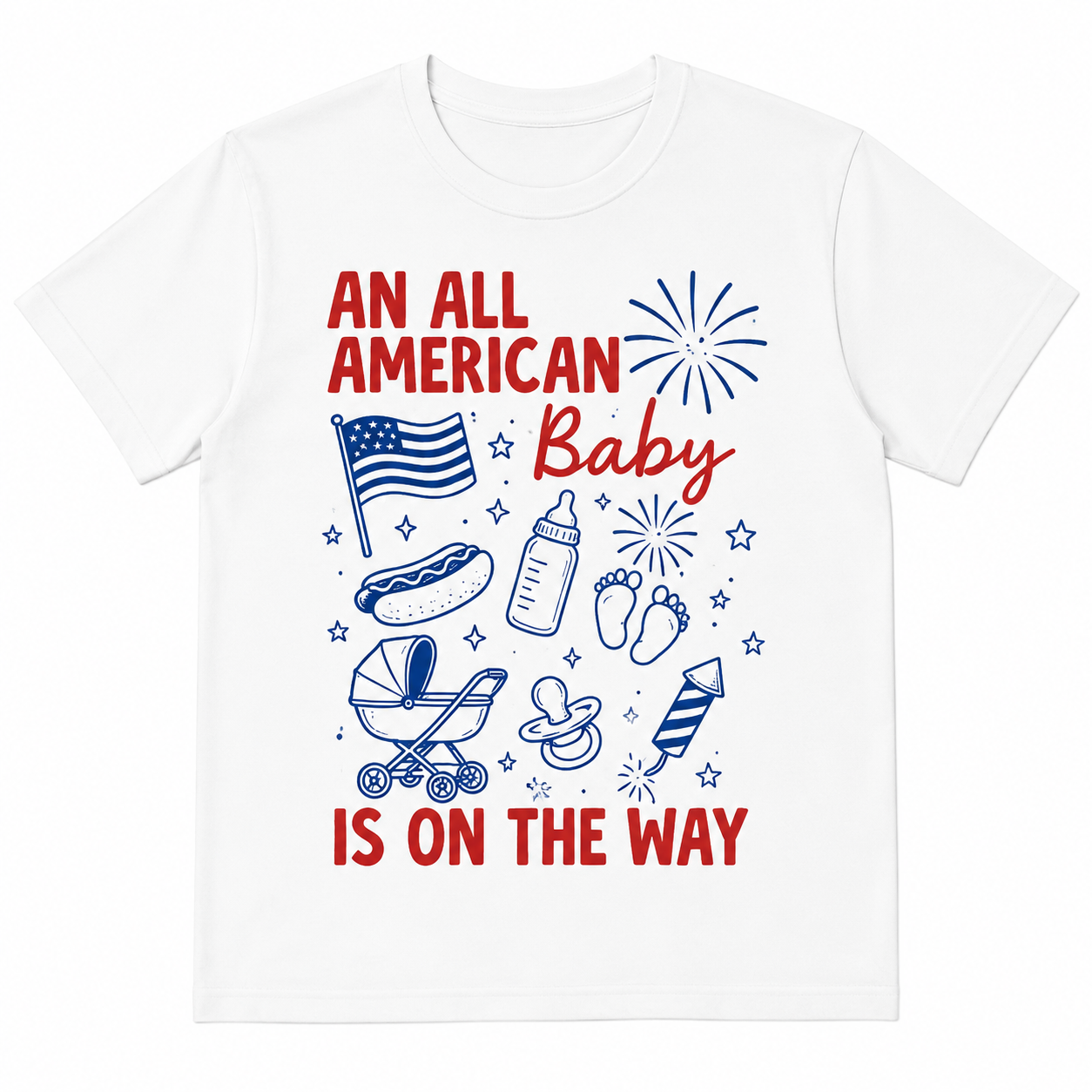 An All American Baby Pregnancy Announcement T-Shirt / Sweatshirt / Hoodie