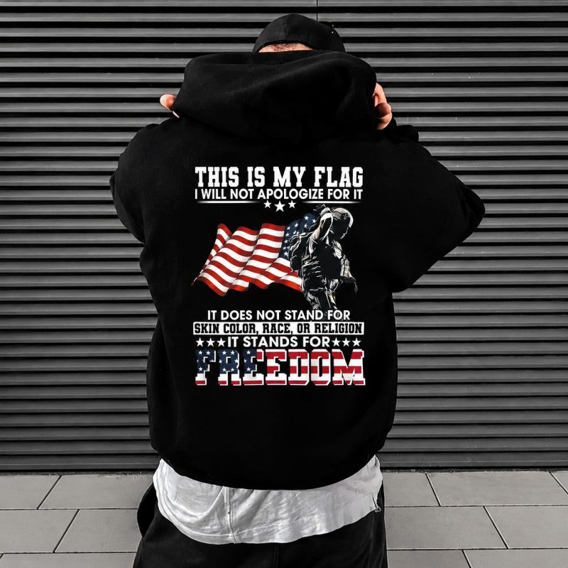 Patriotic American Flag & Soldier Print T-Shirt / Sweatshirt / Hoodie