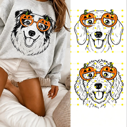 Custom 50+ Dog Breeds Halloween Funny Spooky Puppy Graphic Trick-or-Treat T-Shirt / Sweatshirt / Hoodie