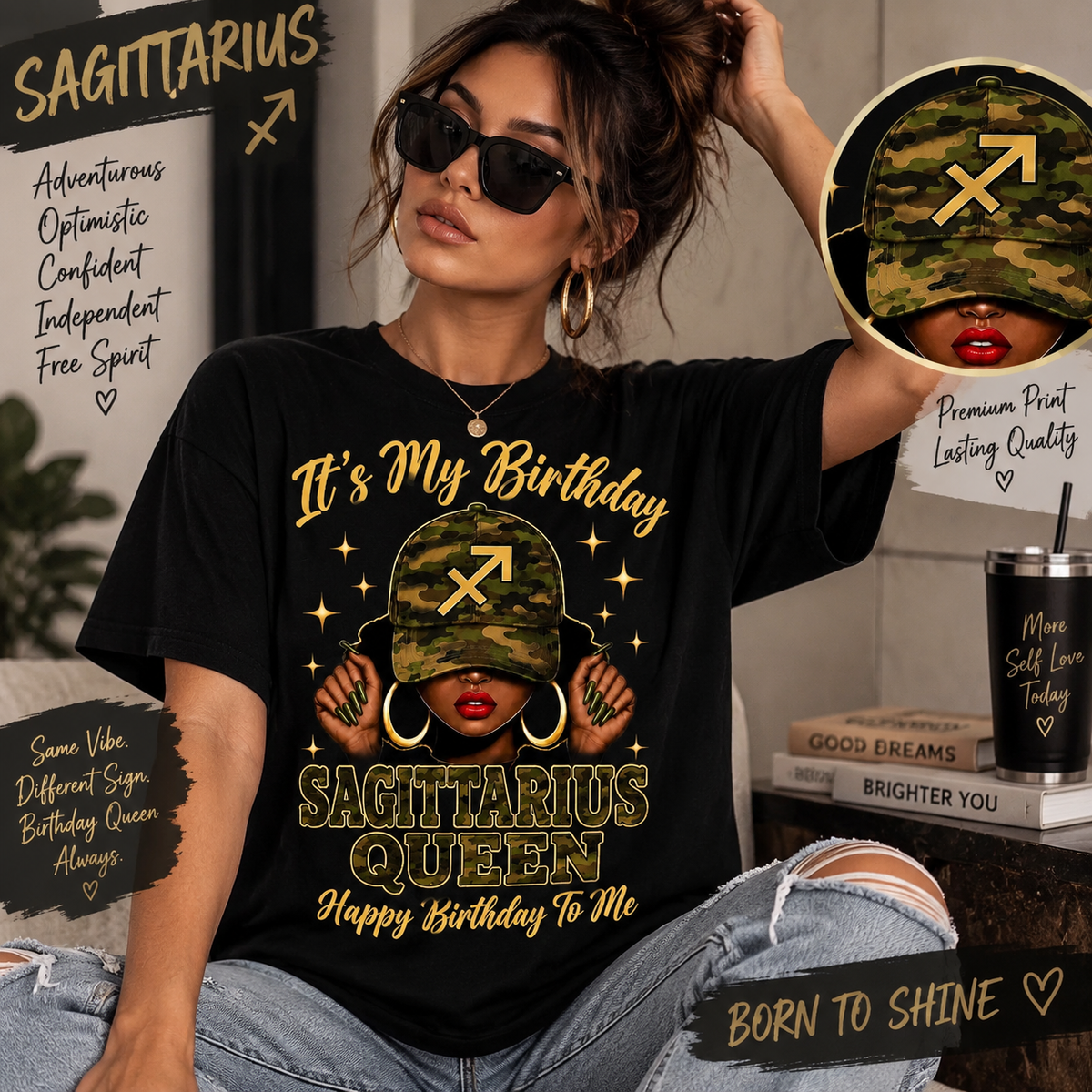 12 Zodiac Signs Shirt Cute Camo Character Constellation Graphic T-Shirt / Sweatshirt / Hoodie