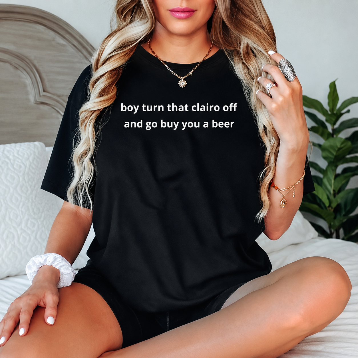 Boy Turn That Clairo Off And Go Grab You A Beer Meme T-Shirt / Sweatshirt / Hoodie