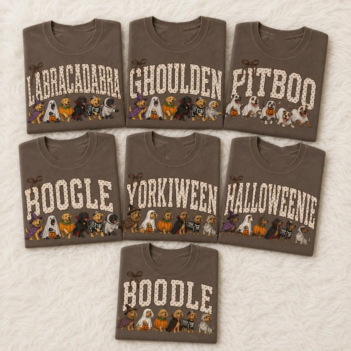 30+ Dog Breeds Halloween Funny Dog Mom T-Shirt / Sweatshirt / Hoodie