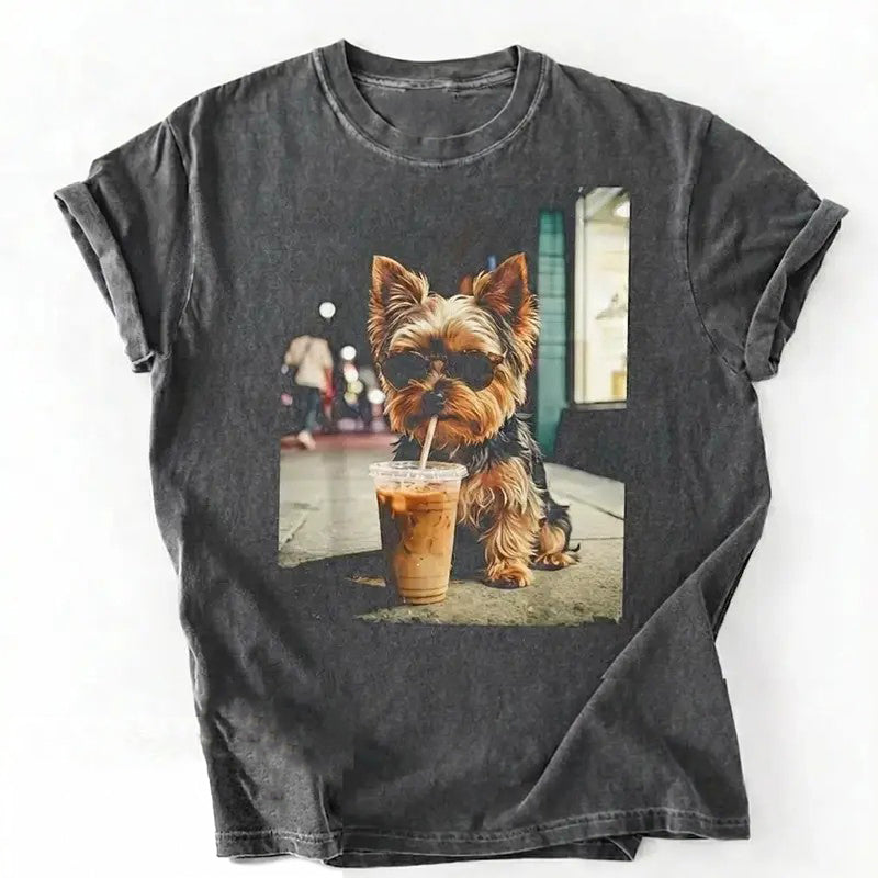 50+ Dog Breeds Available Iced Coffee T-Shirt / Sweatshirt / Hoodie
