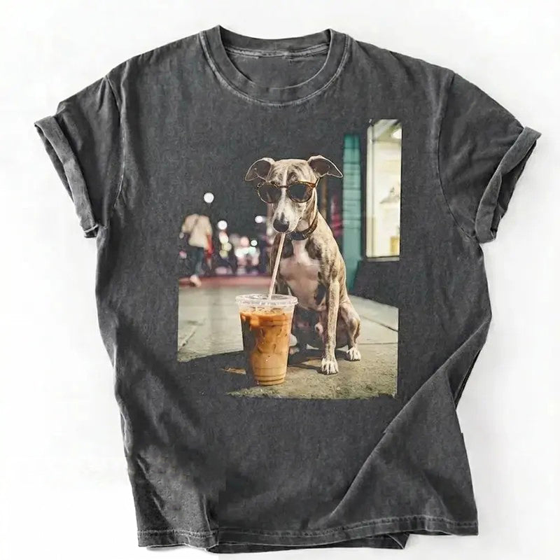 50+ Dog Breeds Available Iced Coffee T-Shirt / Sweatshirt / Hoodie