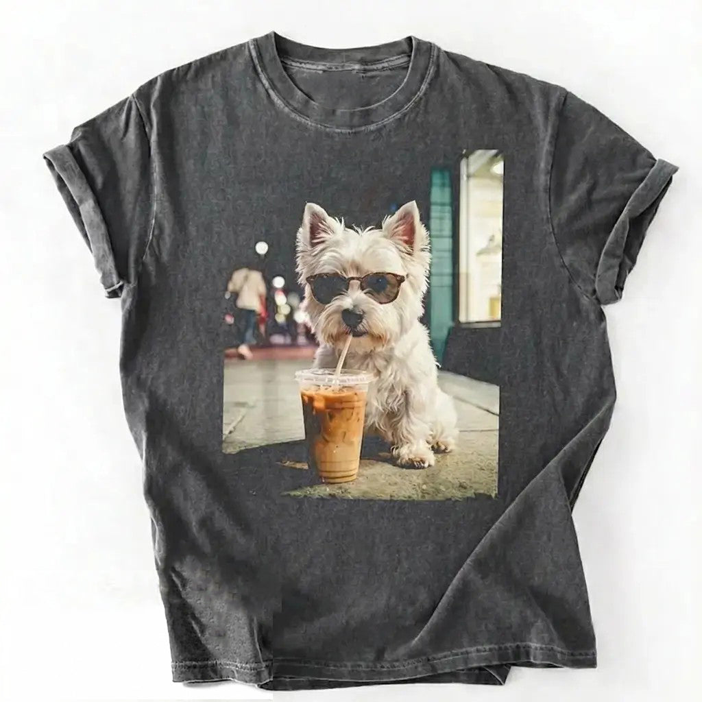 50+ Dog Breeds Available Iced Coffee T-Shirt / Sweatshirt / Hoodie